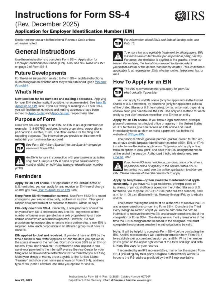  How to File Form SS4 Step by Step Instructions 2025-2026