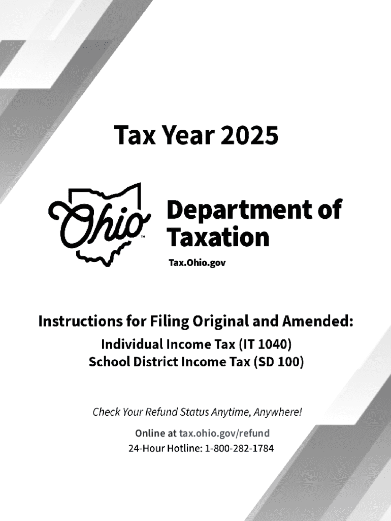  Ohio it 1040 SD 100 Instructions 2025-2026