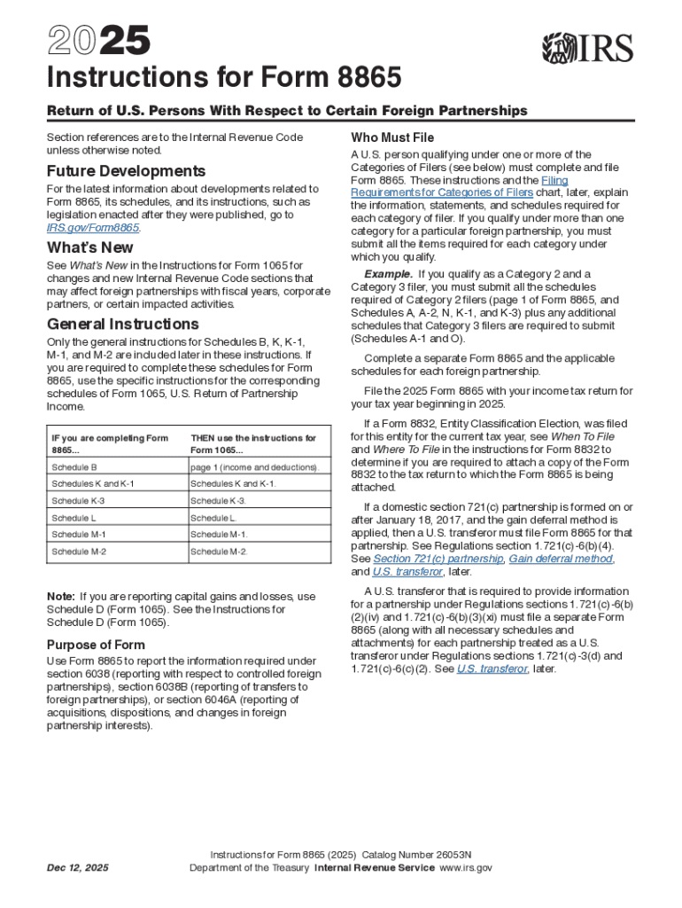  Form 8865 a Complete Guide for U S Persons with 2025-2026