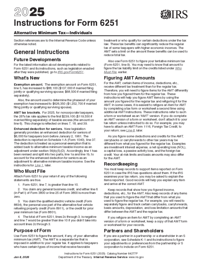 Instructions for Form 6251