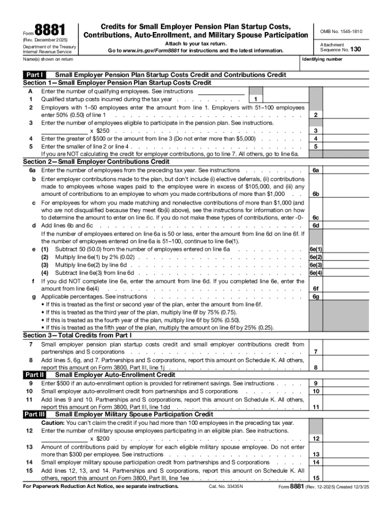 IRS Posts Form 8881, Used by Employers to Claim Certain