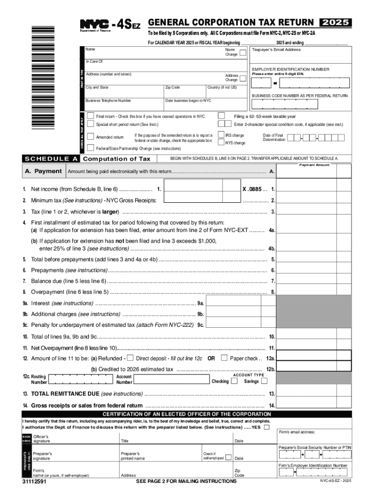 CORPORATION TAX RETURN  Form