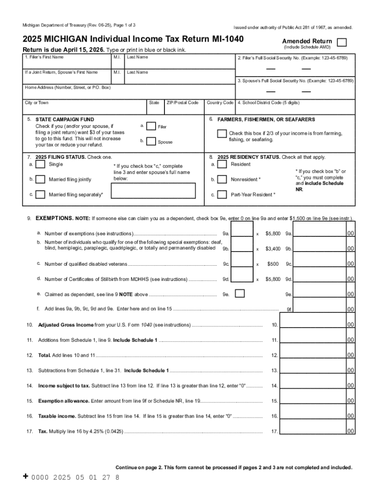 Fixing 1040SR &amp;amp; MI State Tax Return Step by Step Guide  Form