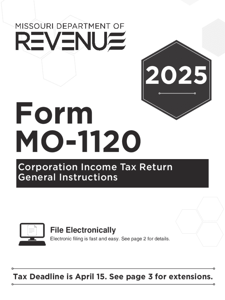 2025Form MO1120Corporation Income Tax Return Gener