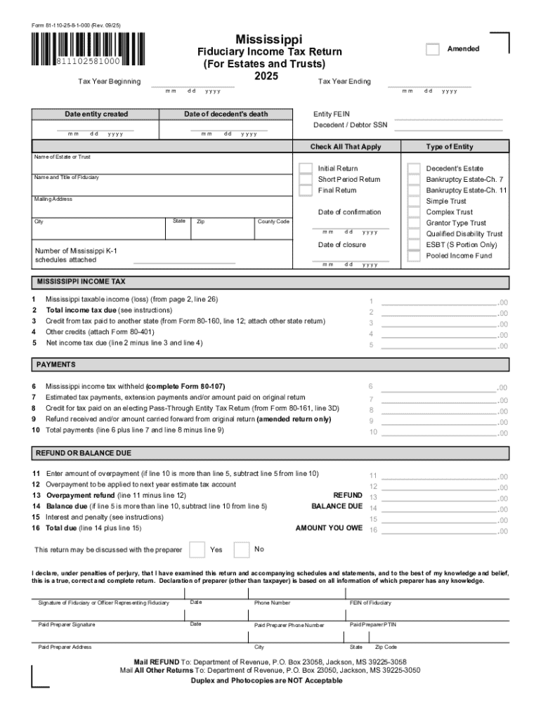  Mississippi MS GOV 2024-2026