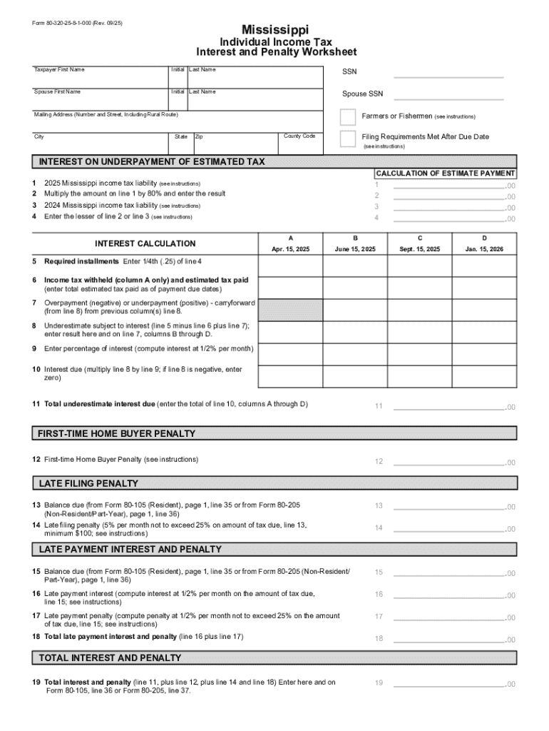 Form 80 320 25 8 1 000 Rev