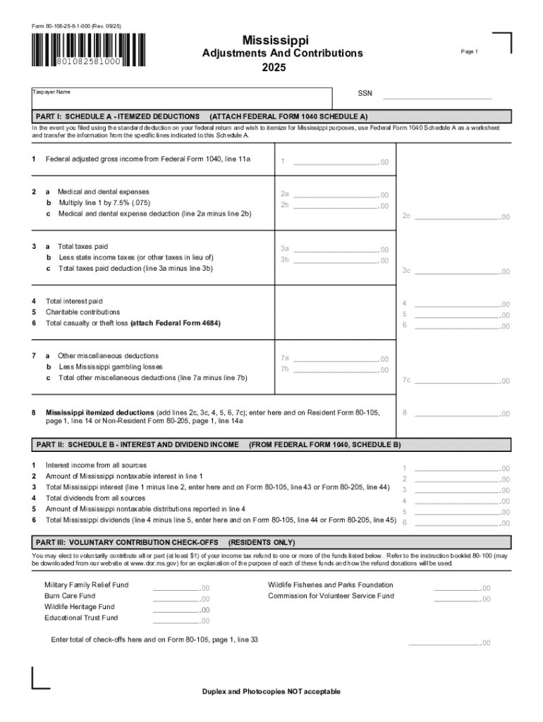 Instructions for Schedule a Form 1040