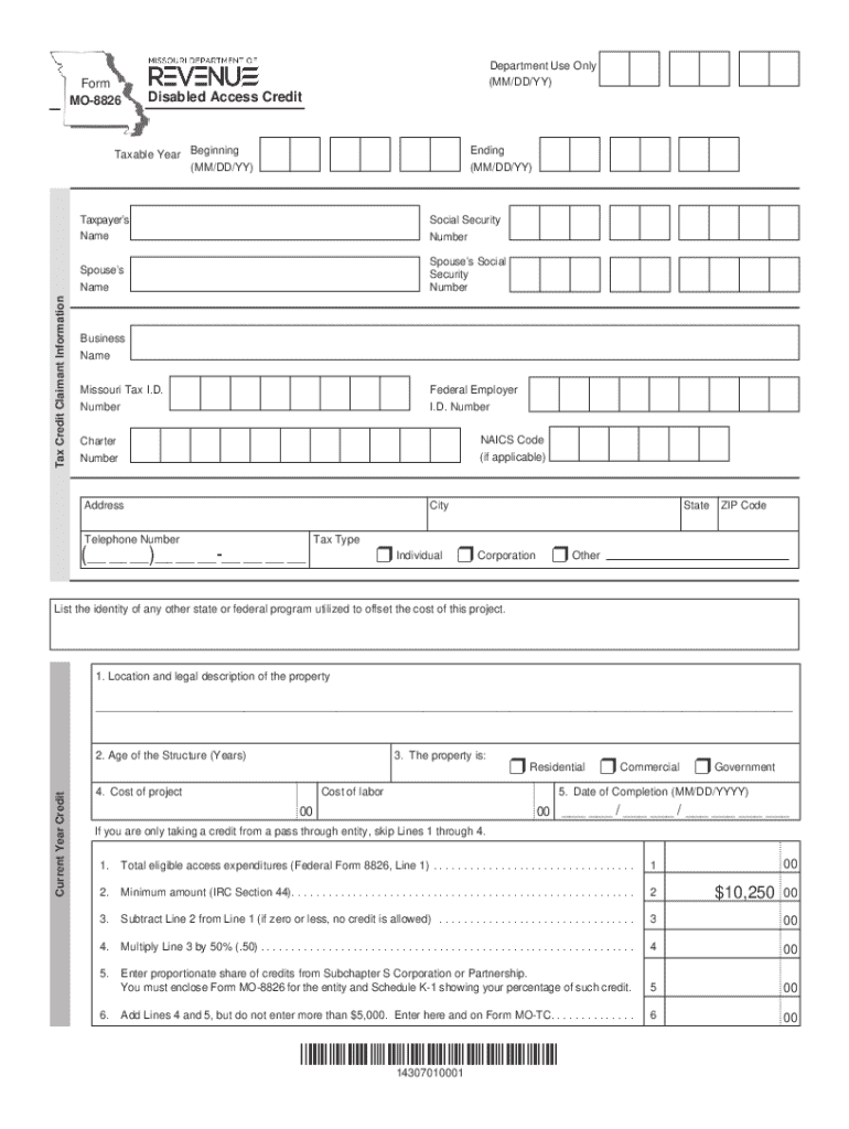 About Form 8826, Disabled Access Credit