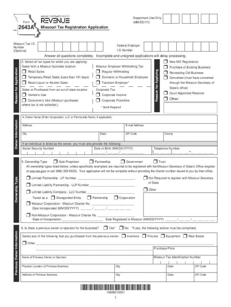 Missouri Employer Withholding Tax  Form