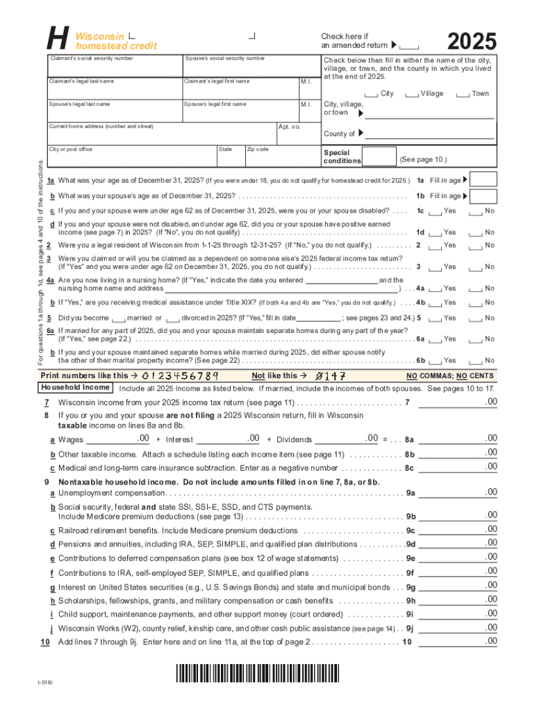 Wisconsin Homestead Credit Form &amp;amp; Tax Book Help