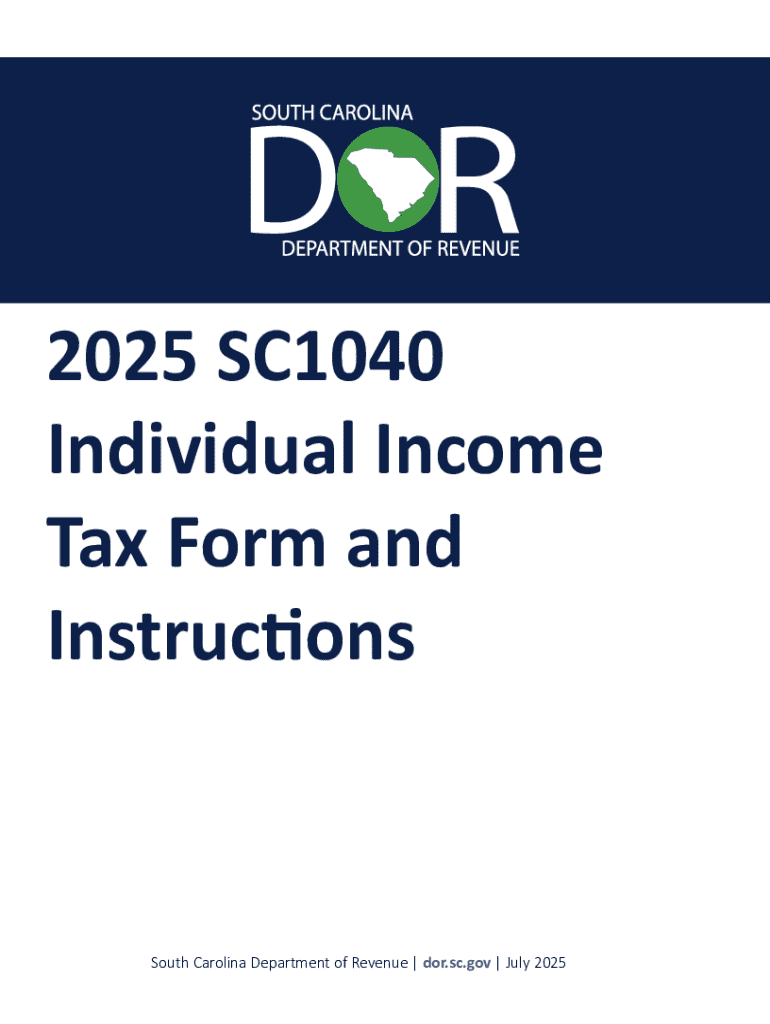 SC1040 Individual Income Tax Form and Instructions
