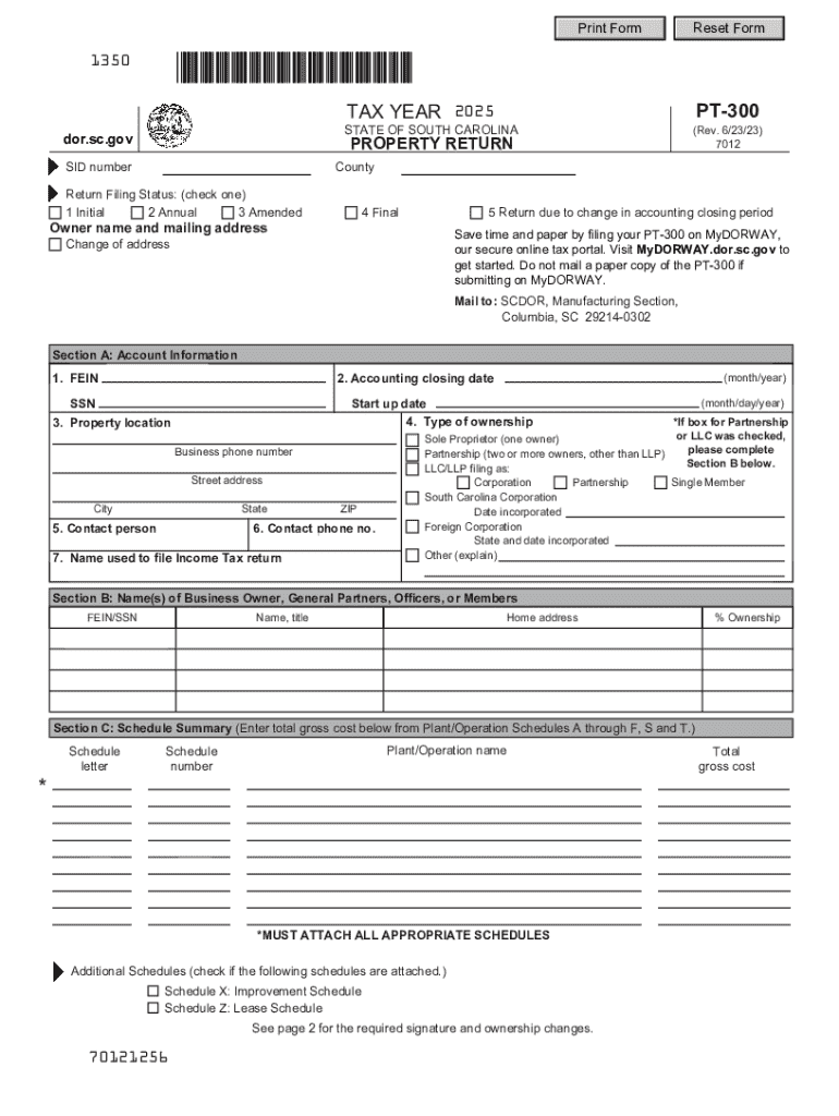 PT 300 TAX YEAR  Form