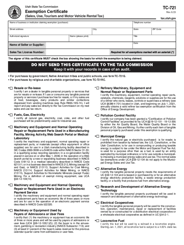 Fill Out Your Utah Tax Exemption Form