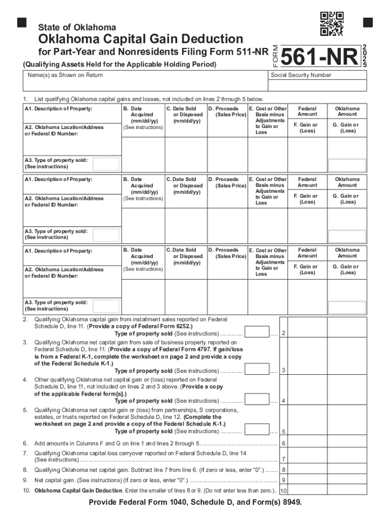 Form 511NR Oklahoma Tax Commission