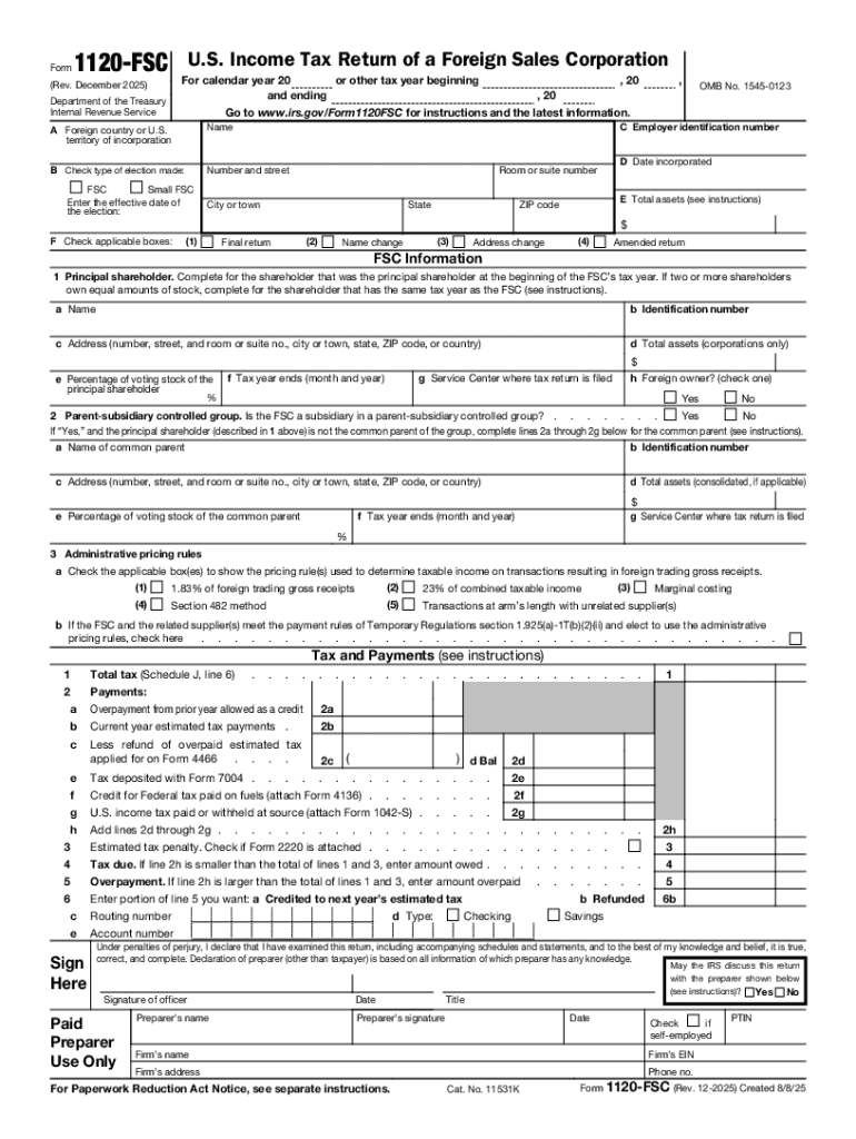 About Form 1120 F U S Income Tax Return Foreign Corp