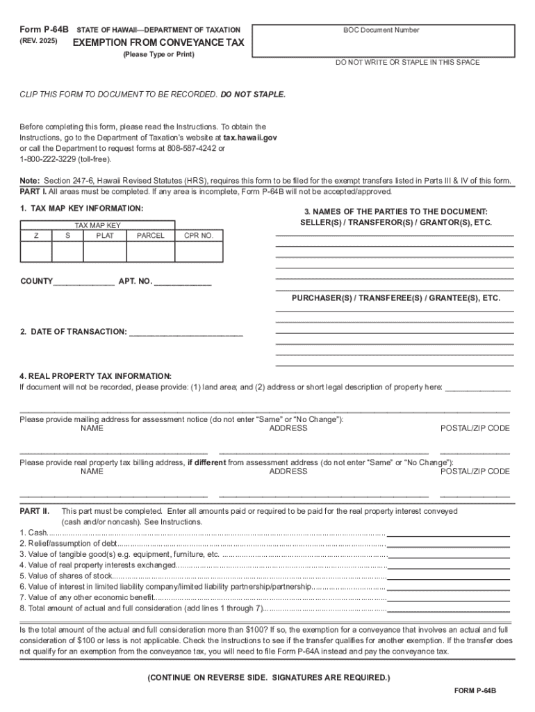 Hawaii Conveyance Tax Form Fill Out &amp; Sign Online