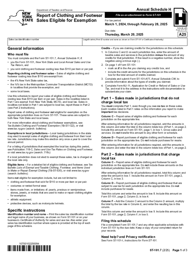 Instructions for Form ST 101 Tax NY Gov