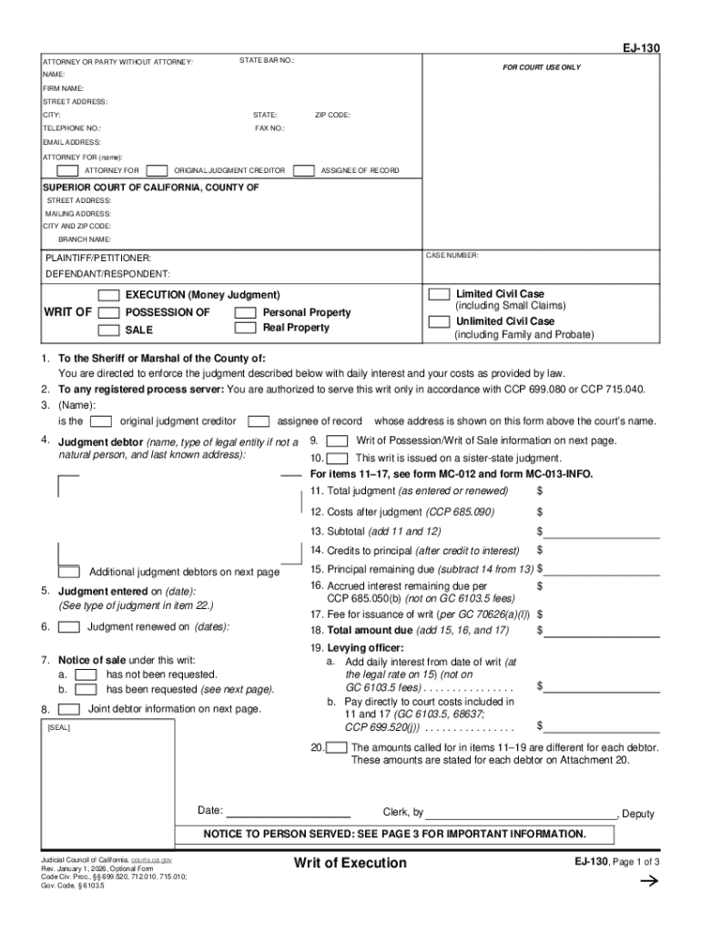 ORIGINAL JUDGMENT CREDITOR Form Fill Out and Sign