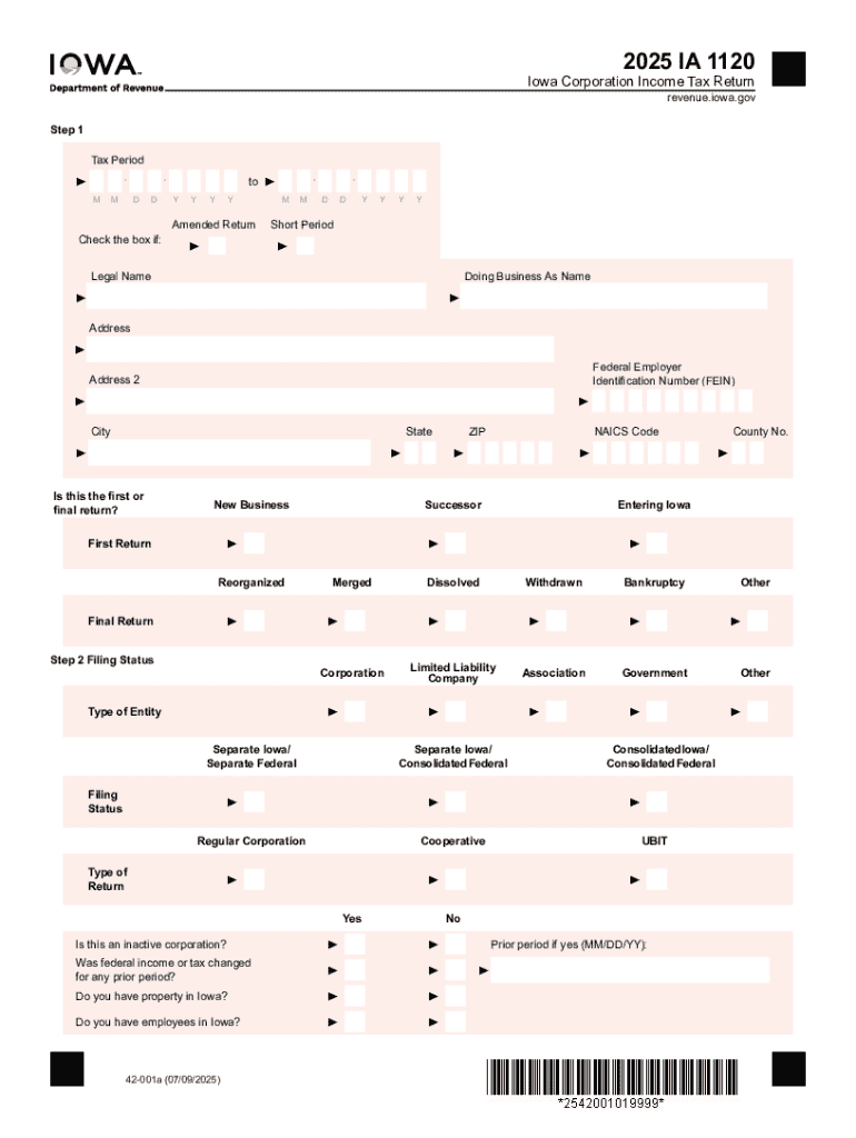 42 005 IA 1120S Instructions Iowa Department of Revenue  Form