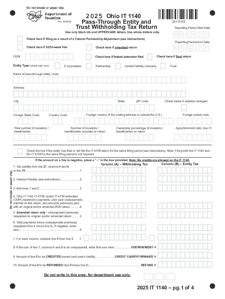 Pass through Entity and Fiduciary Income Tax  Form