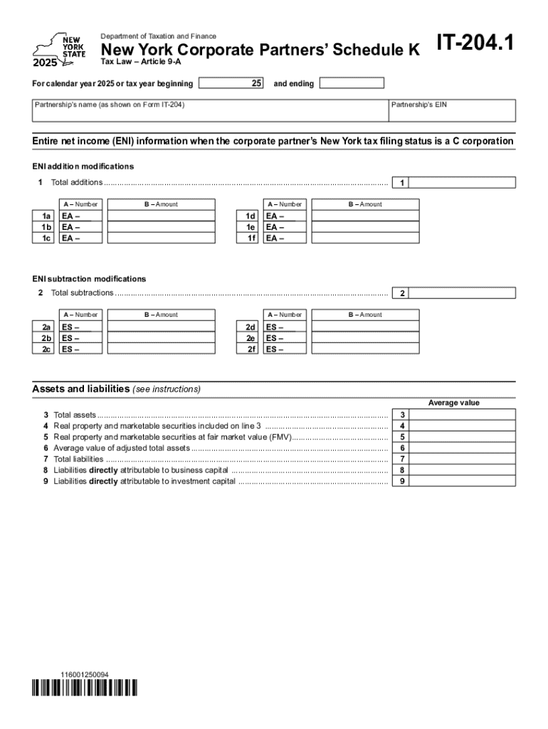 Partner&amp;#039;s Instructions for Form it 204 CP Tax NY Gov