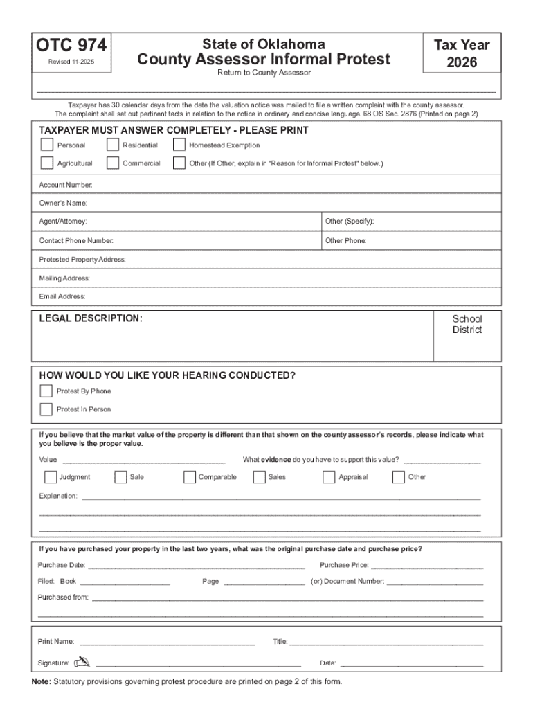 Oklahoma Property Tax Updates  Form