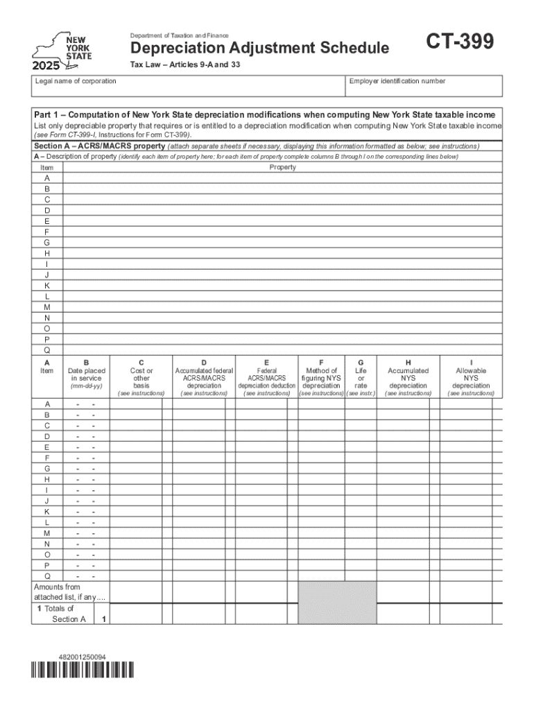 Form Ct 399 Instructions Fill Out &amp;amp; Sign Online