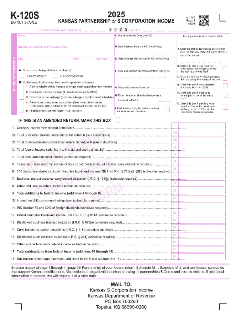 Kansas K 120S Form