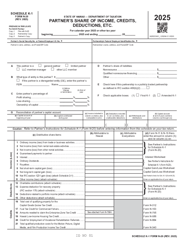 Form IRS 1065 Schedule K 1 Fill Online, Printable