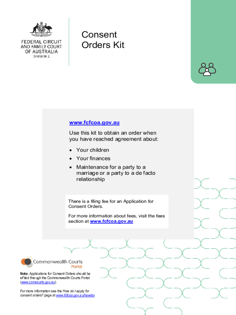 Consent Orders Kit  Form
