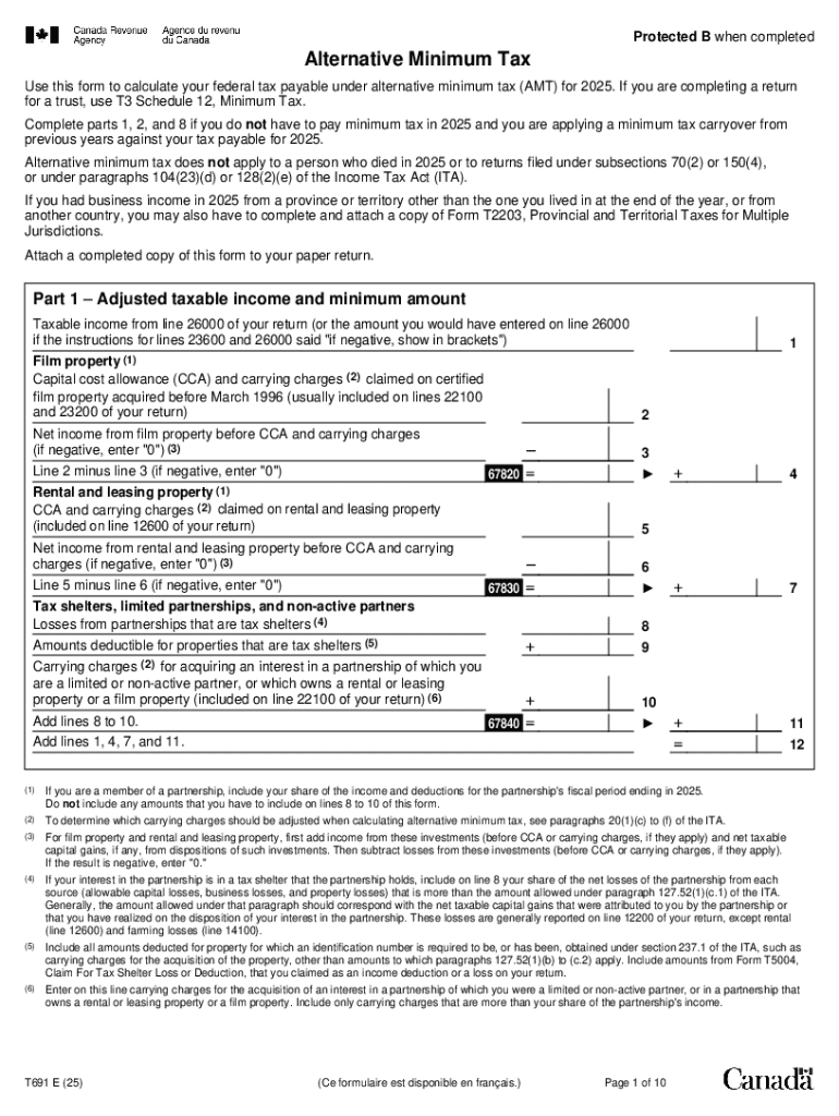 Canada Alternative Minimum Tax Form