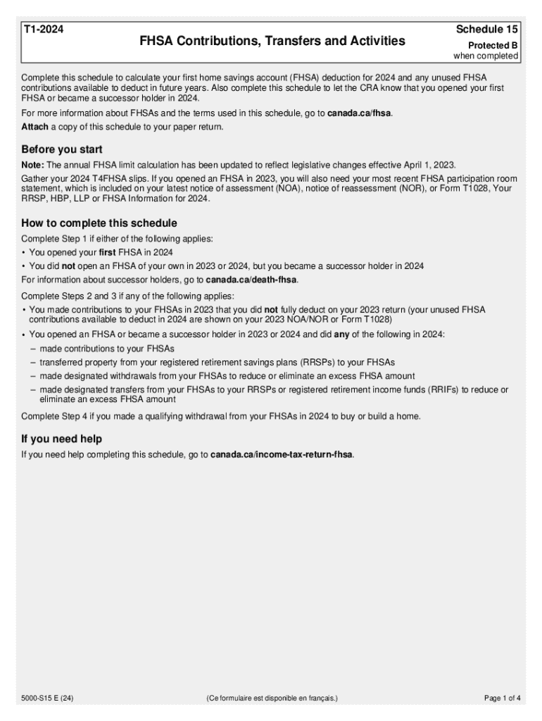Canada FHSA Contribution Form