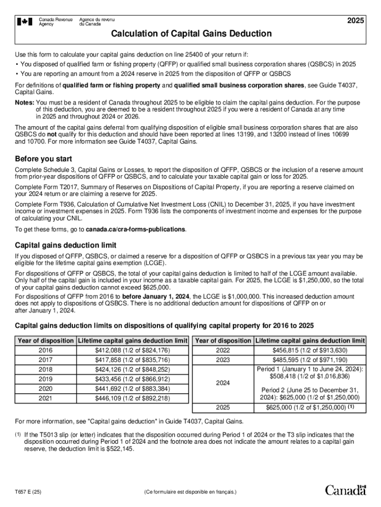 Canada Capital Gains Deduction Form