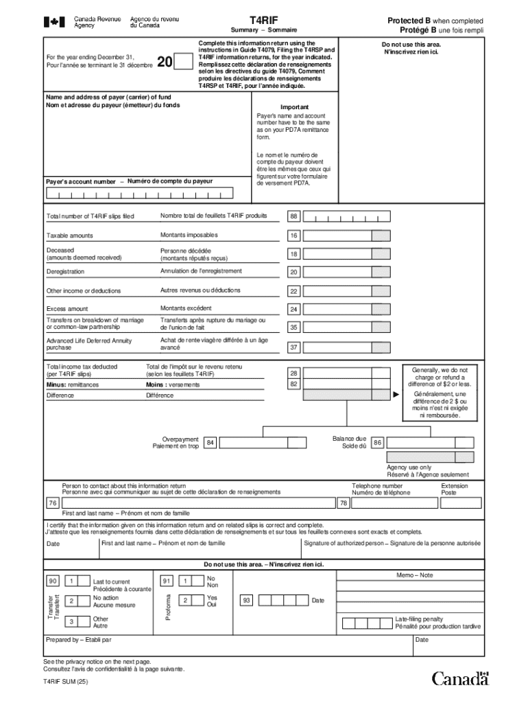 T4RIF Information Return