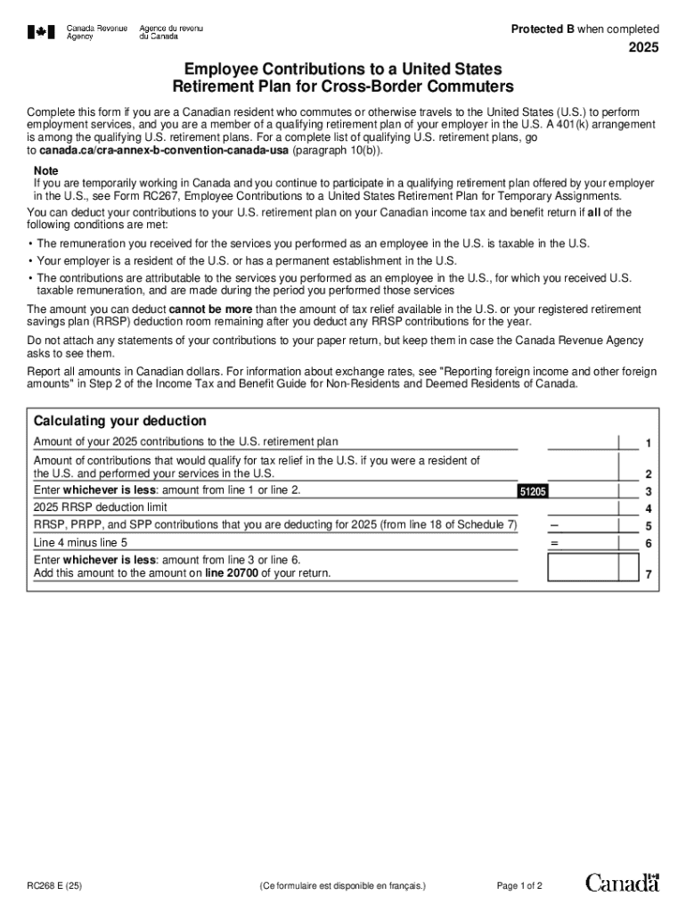 Employee Contributions to a US Retirement Plan  Form