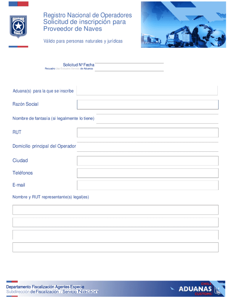 Chile Ship Provider Registration Form