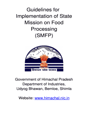 State Mission on Food Processing  Form