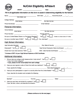 Get and Sign Eligibility Affidavit Form