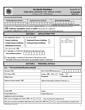 Fca1 Form