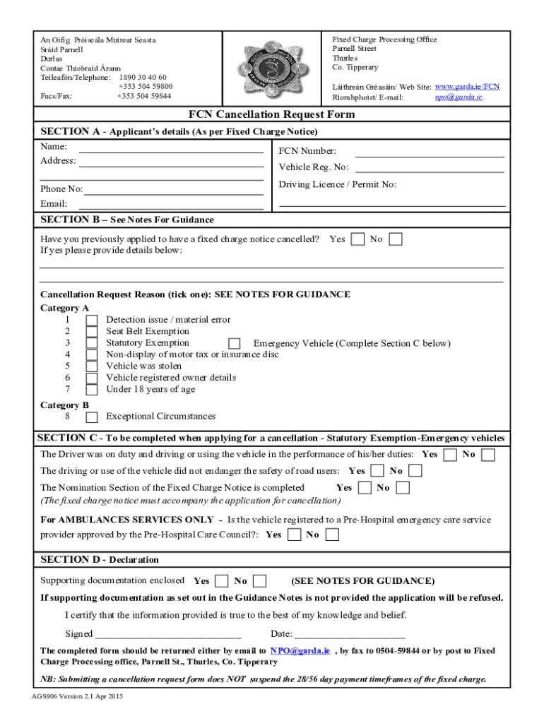  Fcn Cancellation Request Form 2015