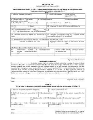 Form No 15h