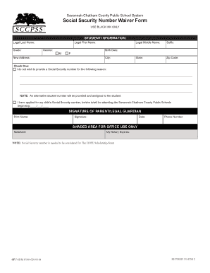 Georgia Social Security Number  Form