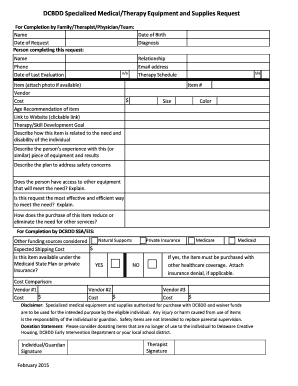 NEW Equipment Request Form Delaware County Developmental Dcbdd