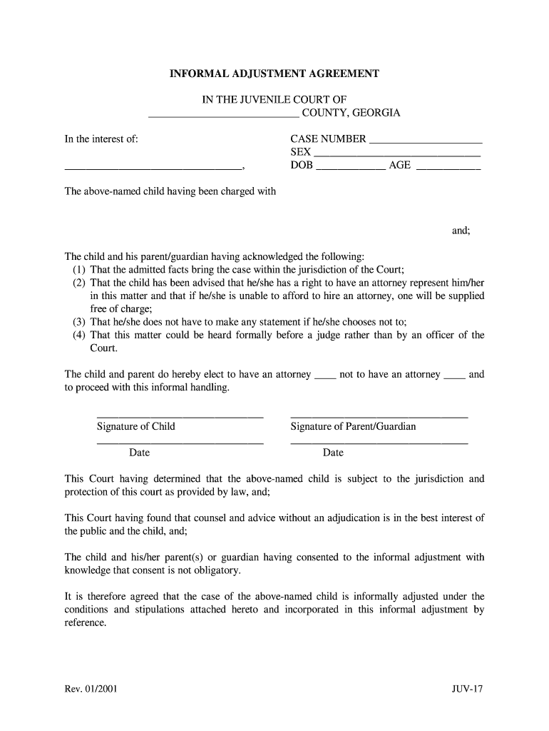 Georgia Informal Agreement