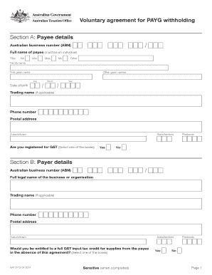 Pay as You Go Withholding  Form