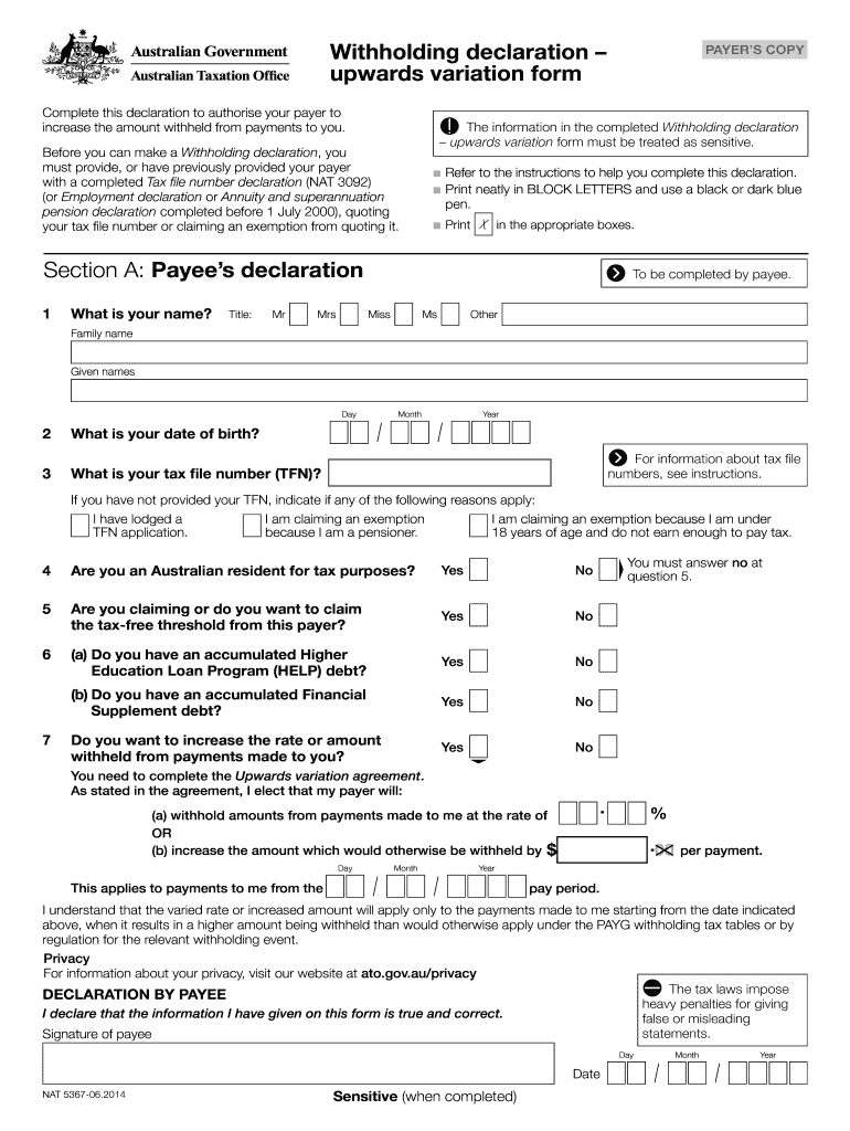 Form Upwards Variation