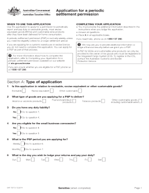 Periodic Settlement Permission  Form