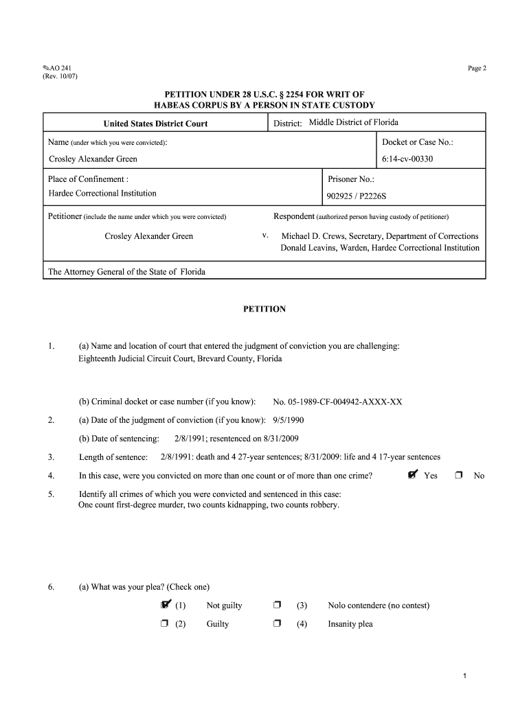  Petition Crowell & Moring 2007