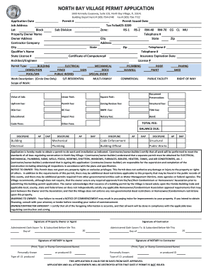 North Bay Village Building Department  Form