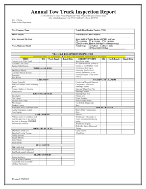 Boise City Towing  Form